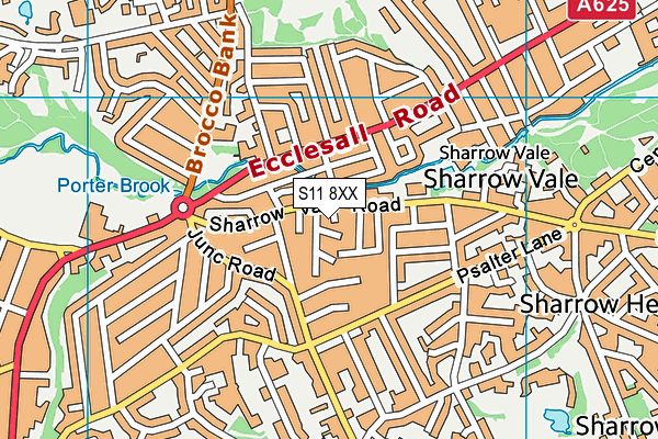 S11 8XX map - OS VectorMap District (Ordnance Survey)