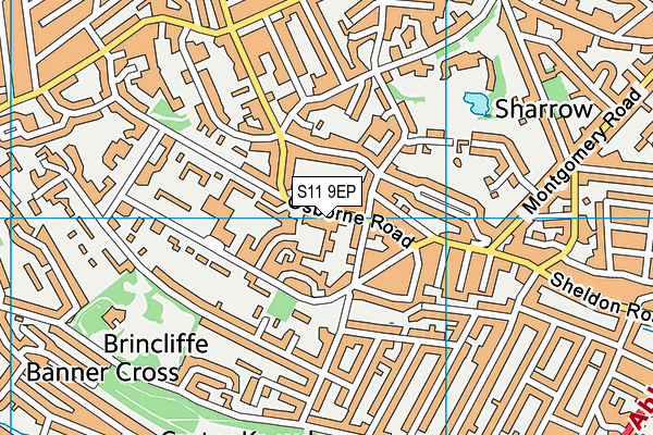 S11 9EP map - OS VectorMap District (Ordnance Survey)