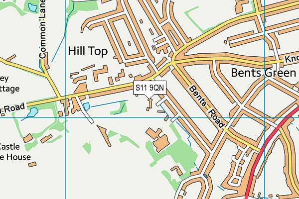 S11 9QN map - OS VectorMap District (Ordnance Survey)