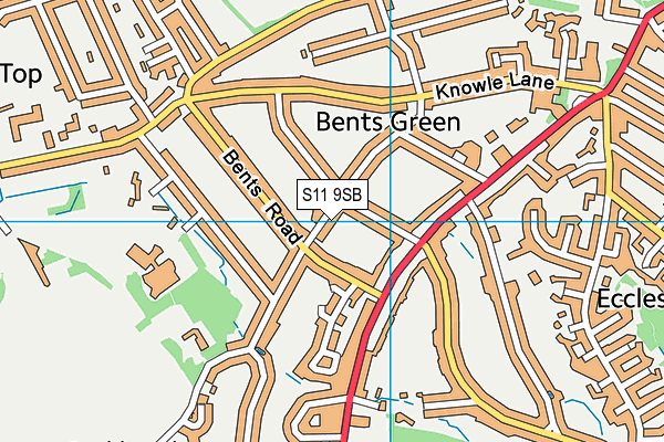 S11 9SB map - OS VectorMap District (Ordnance Survey)