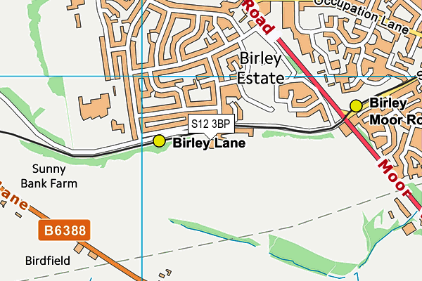 The Birley Academy map (S12 3BP) - OS VectorMap District (Ordnance Survey)