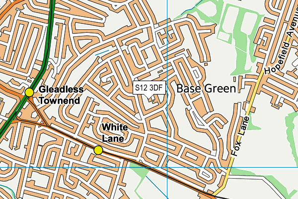 S12 3DF map - OS VectorMap District (Ordnance Survey)
