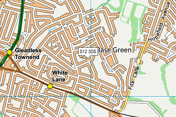 S12 3DS map - OS VectorMap District (Ordnance Survey)