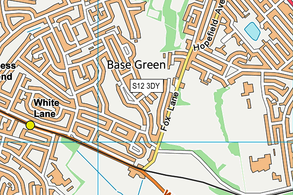 S12 3DY map - OS VectorMap District (Ordnance Survey)