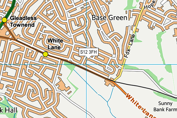 S12 3FH map - OS VectorMap District (Ordnance Survey)