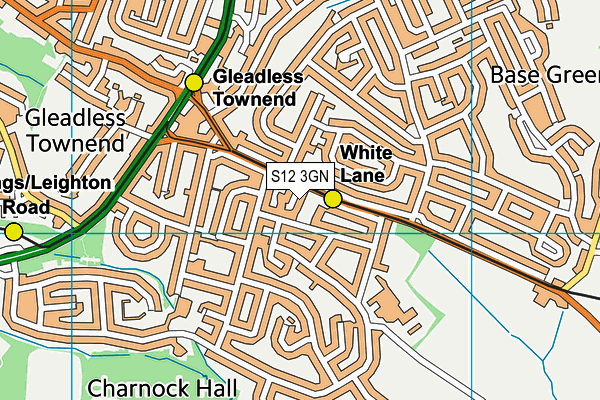 S12 3GN map - OS VectorMap District (Ordnance Survey)