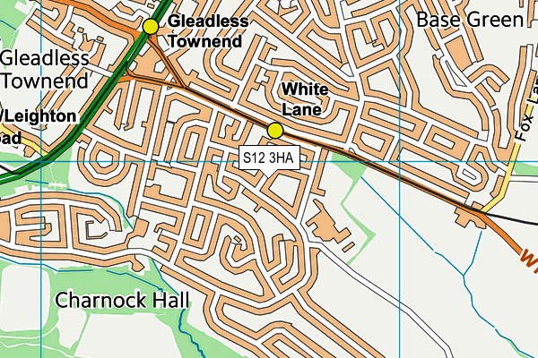 S12 3HA map - OS VectorMap District (Ordnance Survey)