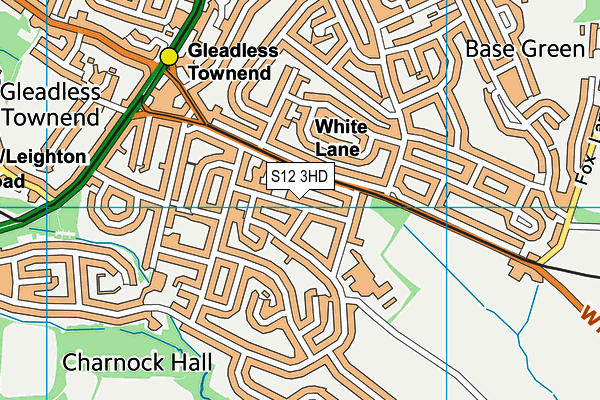 S12 3HD map - OS VectorMap District (Ordnance Survey)