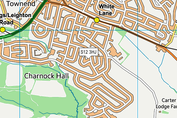 S12 3HJ map - OS VectorMap District (Ordnance Survey)