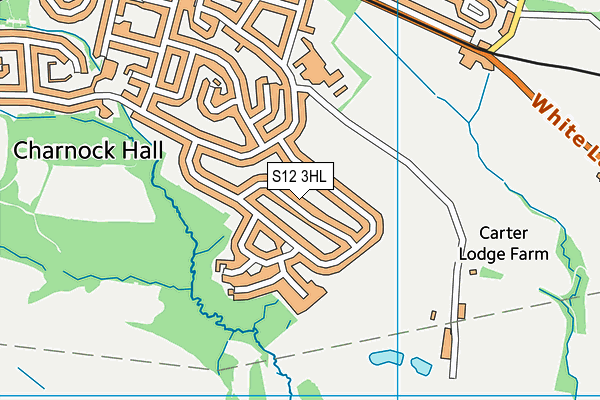 S12 3HL map - OS VectorMap District (Ordnance Survey)