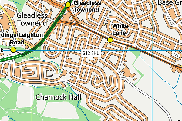 S12 3HU map - OS VectorMap District (Ordnance Survey)