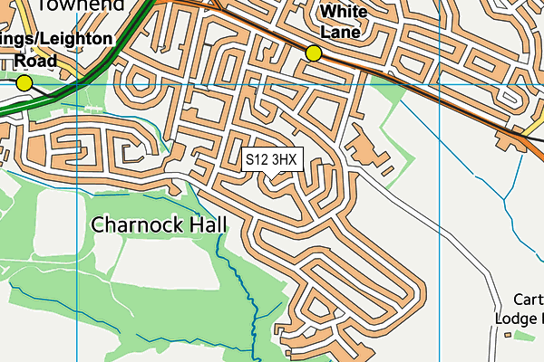 S12 3HX map - OS VectorMap District (Ordnance Survey)