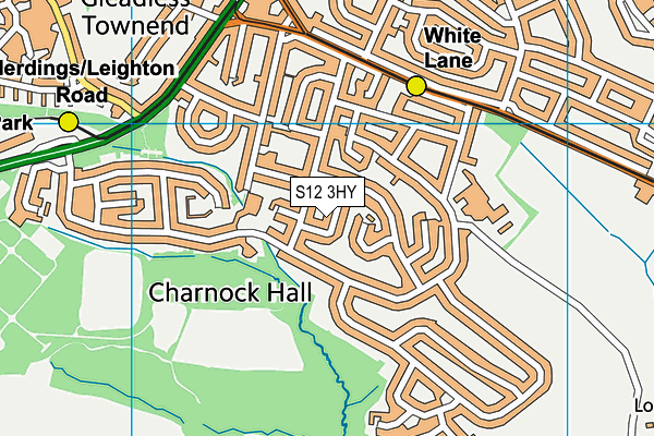 S12 3HY map - OS VectorMap District (Ordnance Survey)