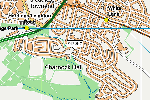 S12 3HZ map - OS VectorMap District (Ordnance Survey)