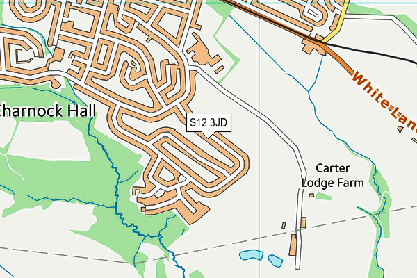 S12 3JD map - OS VectorMap District (Ordnance Survey)