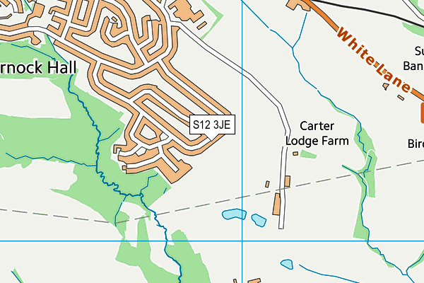 S12 3JE map - OS VectorMap District (Ordnance Survey)