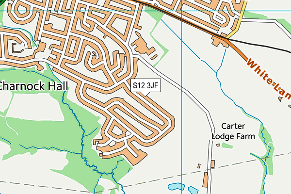 Carterhall Recreation Ground map (S12 3JF) - OS VectorMap District (Ordnance Survey)