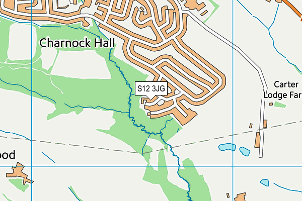 S12 3JG map - OS VectorMap District (Ordnance Survey)