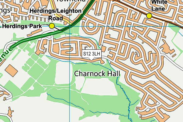 S12 3LH map - OS VectorMap District (Ordnance Survey)