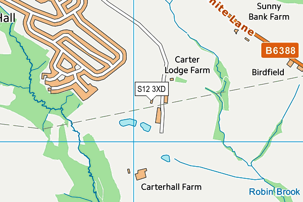 S12 3XD map - OS VectorMap District (Ordnance Survey)