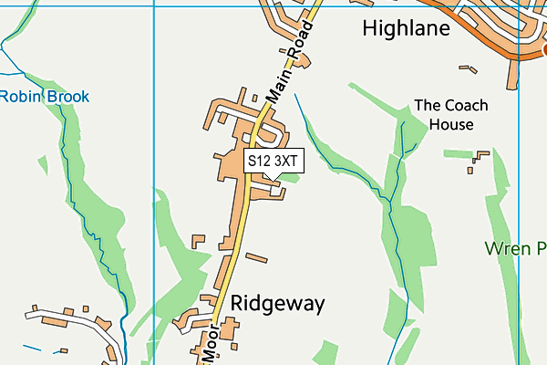 S12 3XT map - OS VectorMap District (Ordnance Survey)
