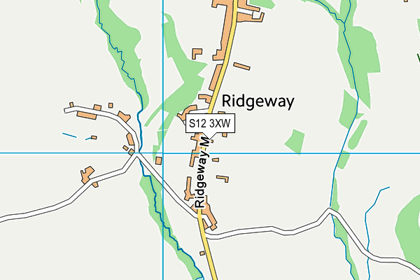S12 3XW map - OS VectorMap District (Ordnance Survey)