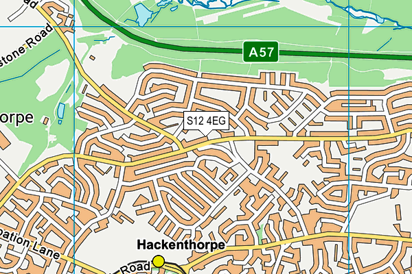 S12 4EG map - OS VectorMap District (Ordnance Survey)