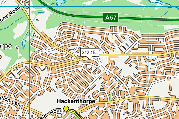 S12 4EJ map - OS VectorMap District (Ordnance Survey)
