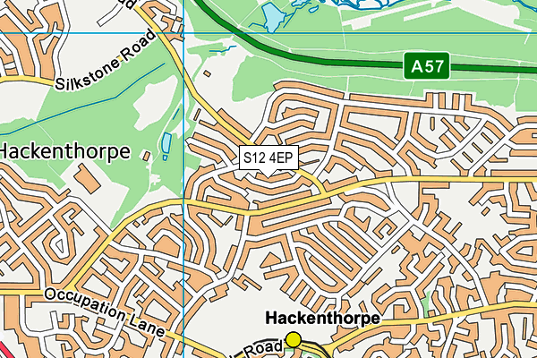 S12 4EP map - OS VectorMap District (Ordnance Survey)