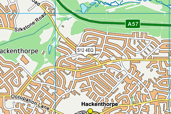 S12 4EQ map - OS VectorMap District (Ordnance Survey)