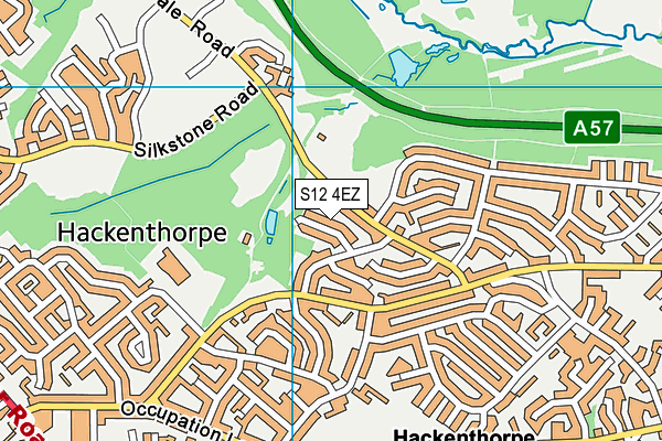 S12 4EZ map - OS VectorMap District (Ordnance Survey)
