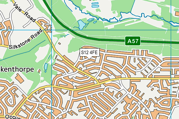 S12 4FE map - OS VectorMap District (Ordnance Survey)