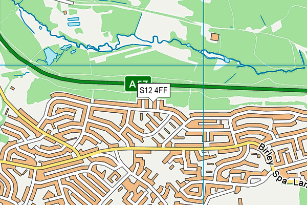 S12 4FF map - OS VectorMap District (Ordnance Survey)
