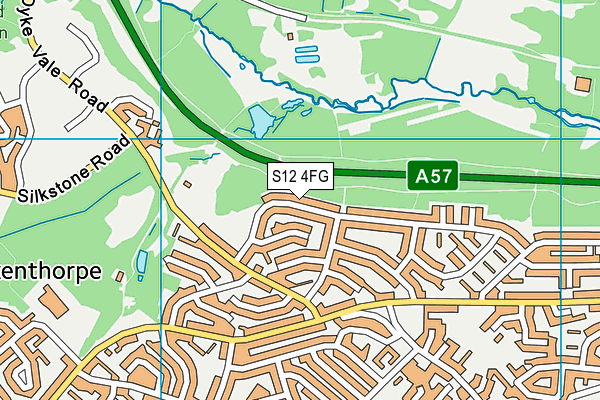 S12 4FG map - OS VectorMap District (Ordnance Survey)