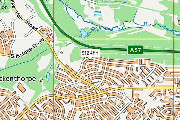 S12 4FH map - OS VectorMap District (Ordnance Survey)