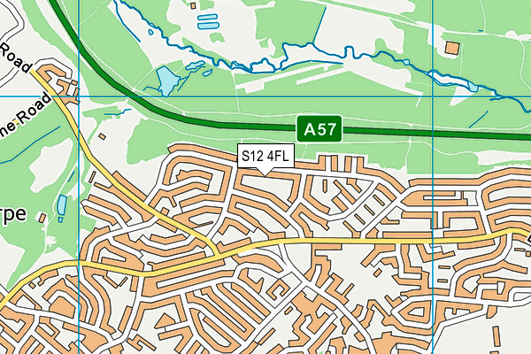 S12 4FL map - OS VectorMap District (Ordnance Survey)