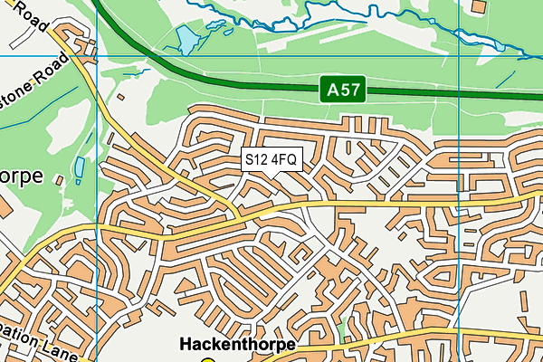 S12 4FQ map - OS VectorMap District (Ordnance Survey)