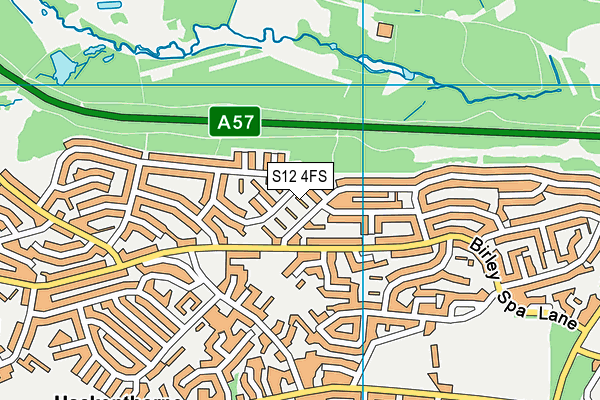 S12 4FS map - OS VectorMap District (Ordnance Survey)