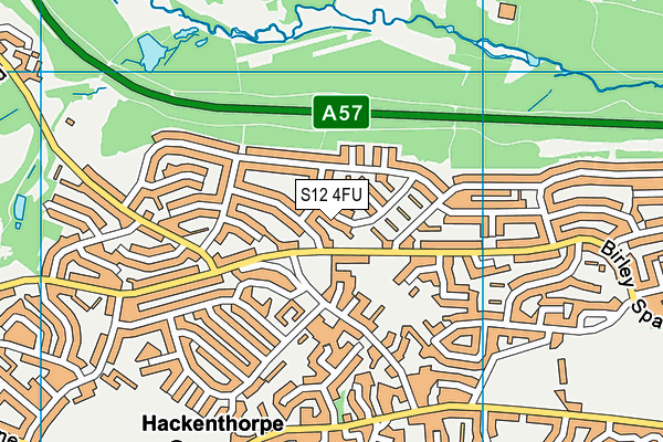 S12 4FU map - OS VectorMap District (Ordnance Survey)