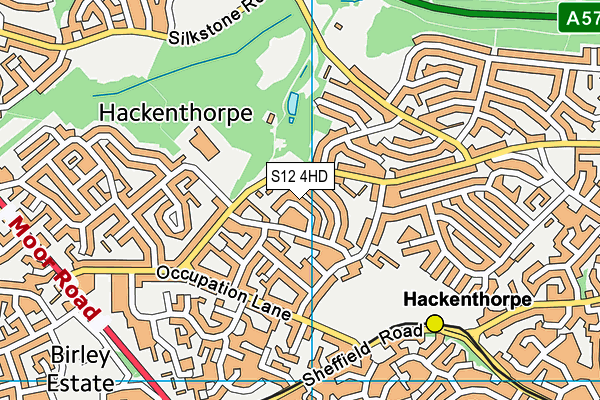 S12 4HD map - OS VectorMap District (Ordnance Survey)