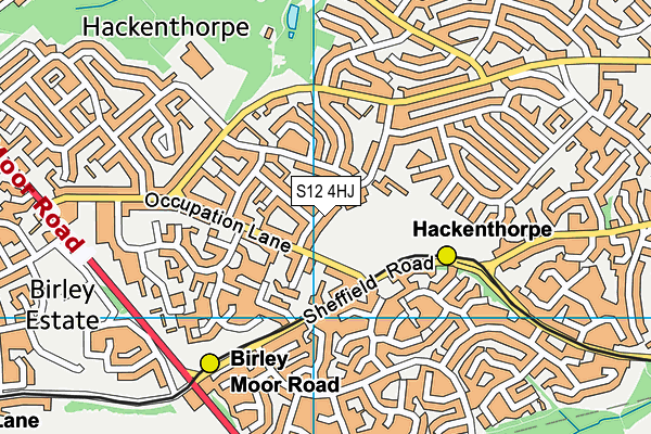 St John Fisher Catholic Primary School (Sheffield) map (S12 4HJ) - OS VectorMap District (Ordnance Survey)