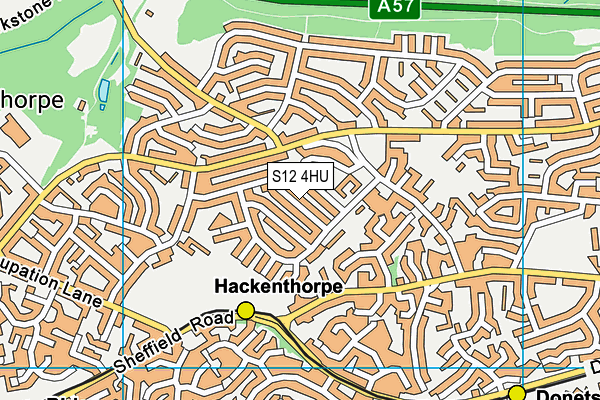 S12 4HU map - OS VectorMap District (Ordnance Survey)