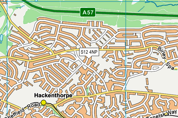 S12 4NP map - OS VectorMap District (Ordnance Survey)