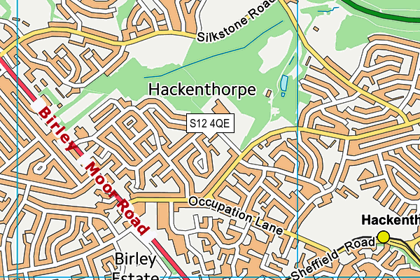 Birley Spa Primary School map (S12 4QE) - OS VectorMap District (Ordnance Survey)