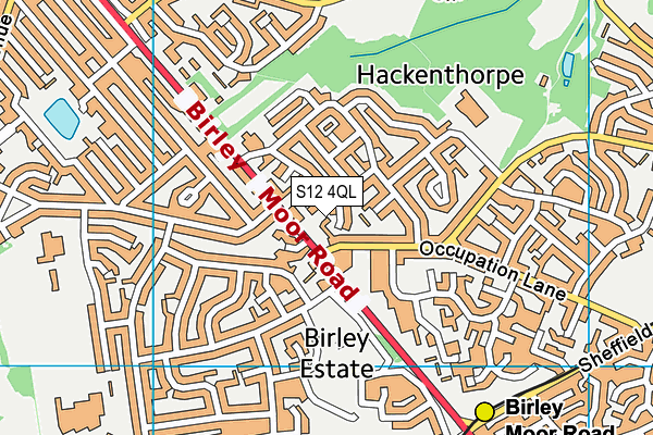 S12 4QL map - OS VectorMap District (Ordnance Survey)