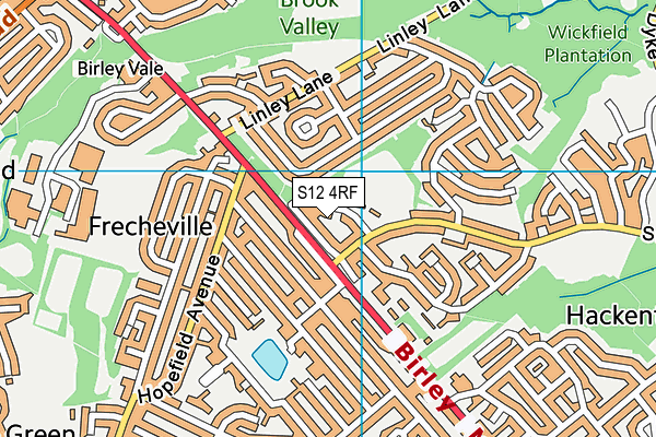 S12 4RF map - OS VectorMap District (Ordnance Survey)