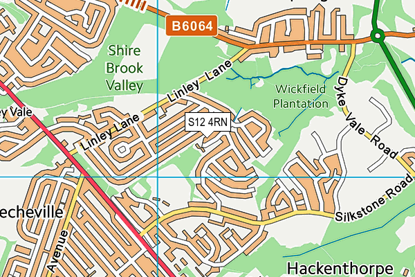 S12 4RN map - OS VectorMap District (Ordnance Survey)