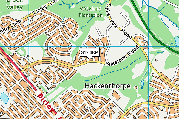 S12 4RP map - OS VectorMap District (Ordnance Survey)