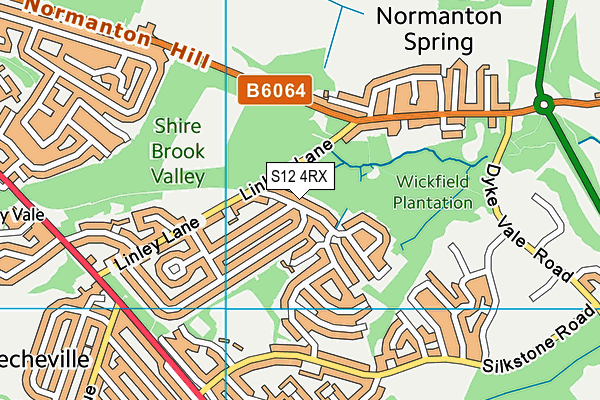 S12 4RX map - OS VectorMap District (Ordnance Survey)