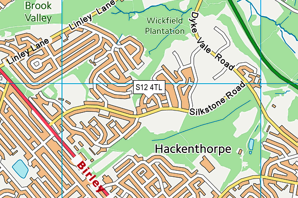 S12 4TL map - OS VectorMap District (Ordnance Survey)